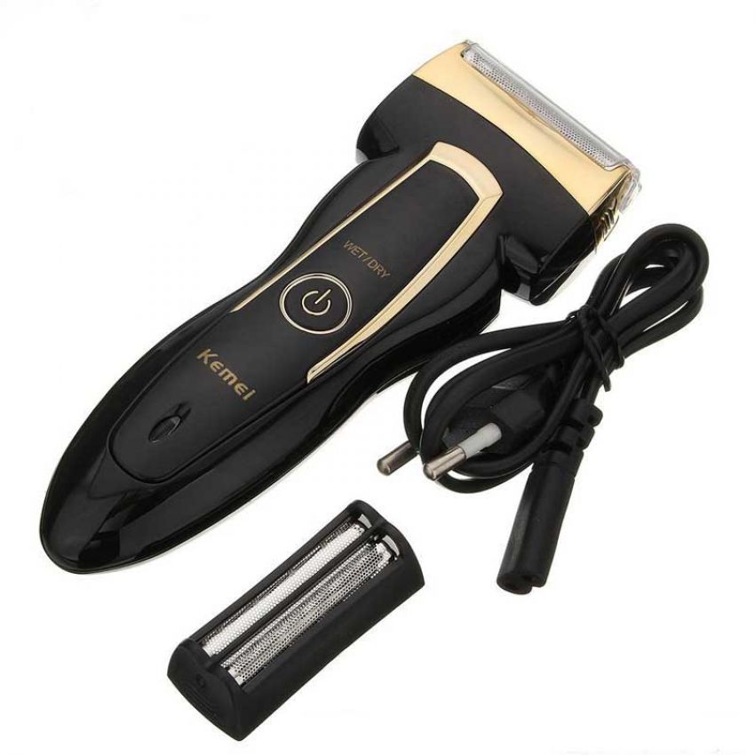 1 Kemei Rechargeable Electric Shaver Razor Trimmer KM858 in Pakistan